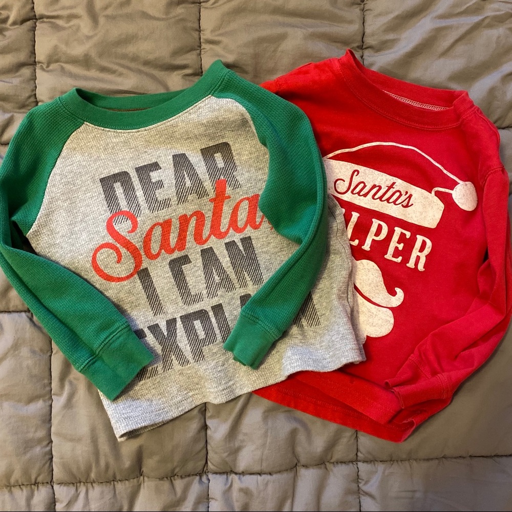 Two Carter’s Christmas shirts